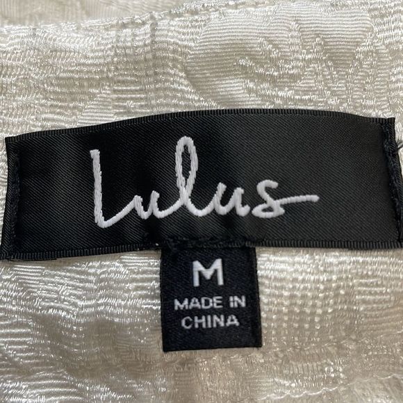 Lulus Proper Attire Ivory Floral Jacquard Faux Wrap Mini Skirt w/ Pockets! - Picture 10 of 13